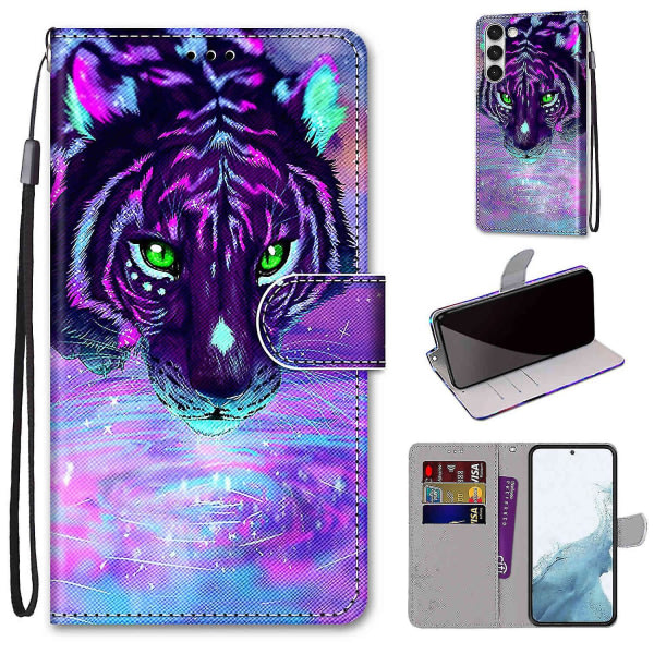 Kompatibel med Samsung Galaxy S23 Plus 5g målat cover Magnetic Coque Cover Etui Stängning - Marble Tiger null ingen