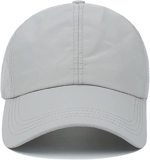 Baseballkasket til damer med krydset hestehale Lysegrå_tfrf Light Gray