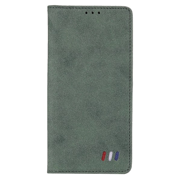 Kompatibel med Iphone 8 Plus/7 Plus Case Magnetstängning Plånbok Bok Flip Folio Stativ Cover Stötsäker - Grön null ingen