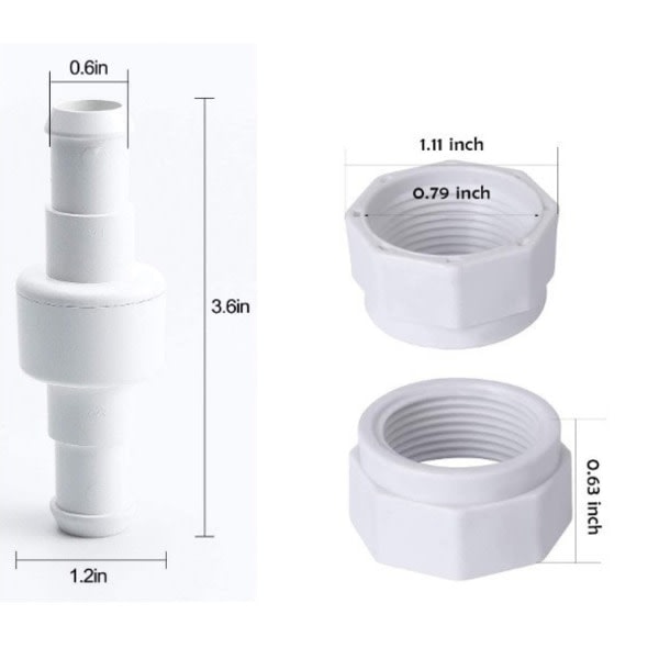 Poweka D20 sett med 3 roterende koblinger for hageslanger med 6 D15 Fi
