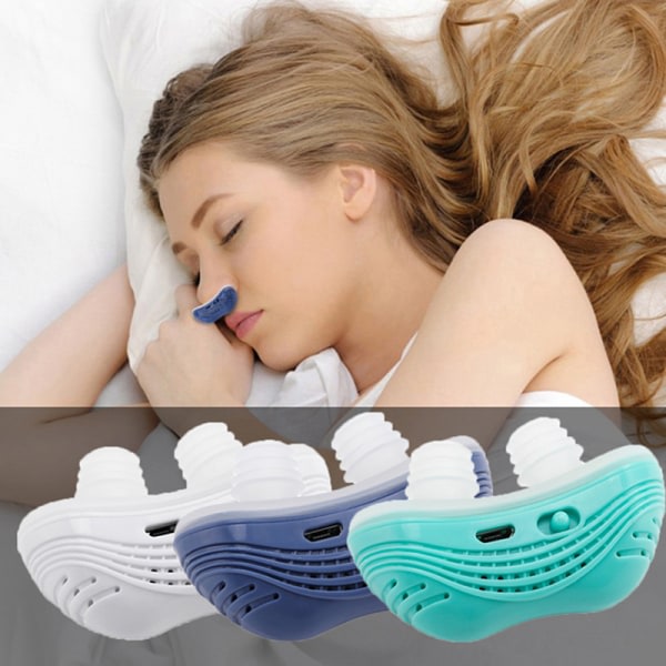 Elektrisk anti-snorkning, elektronisk enhet Sleep Stop S Blå
