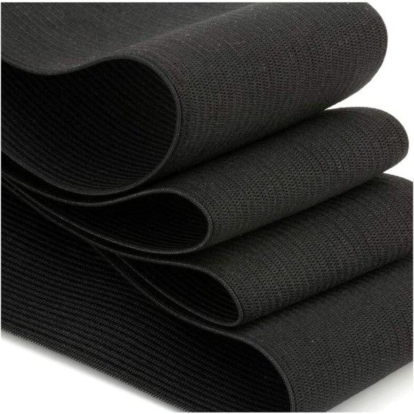 Platt elastiskt band svart sömnad hantverk DIY stretch 40 mm 5 meter