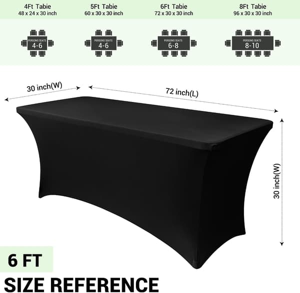 2-pakning strekkbart duk med grønnsaker - 183x75cm×75cm - Spandex - For festbord og messe