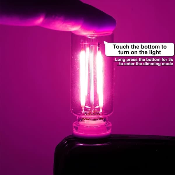 2 stk. USB Bilbelysning Retro Touch Interiørlamper Mini Belysning (Pink)_TF_TF