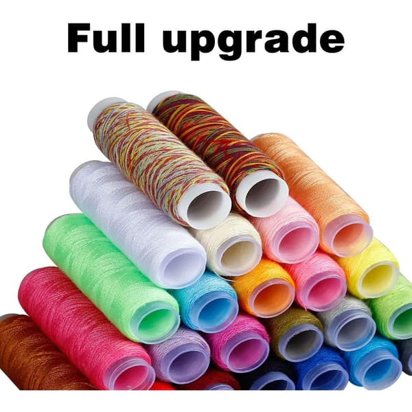 Ompelusetti 24 eri lankavärillä - Paljon tarvikkeita - 98 osaa_TF multifärg multicolor