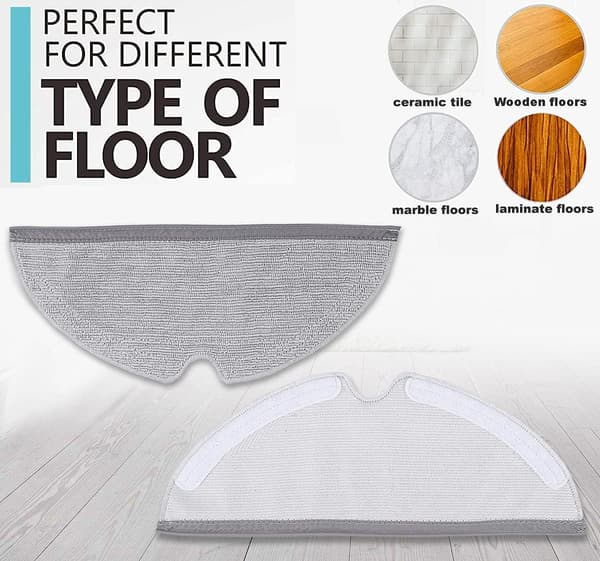 6 st Full Coverage Moppdukar för Xiaomi Roborock Dammsugare