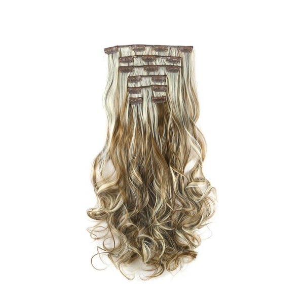 Clip in extensions hårförlängningar 7 delar syntetiska hårbitar