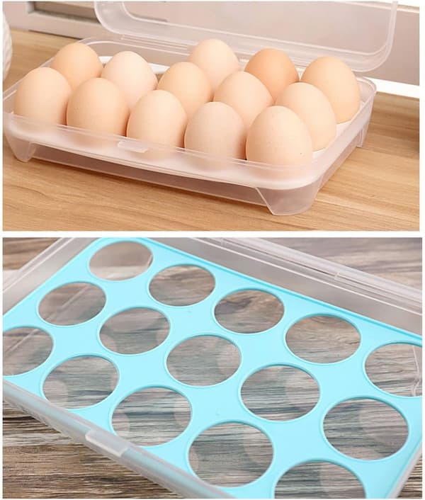 Eggboks Eggbeholder Matboks Plast Egglagring 23*15*7cm