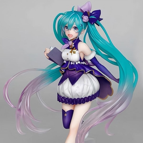 Anime Vocaloid Hatsune Miku Actionfigur Samling Anime Kawa - Perfekt Lilla Onesize