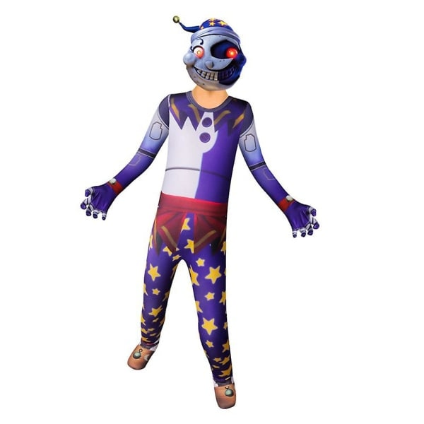 SQBB Halloween Lasten Anime Fnaf Moondrop Cosplay Hyppyasu Party Bodysuit Esitysasu 9-10 Vuotta