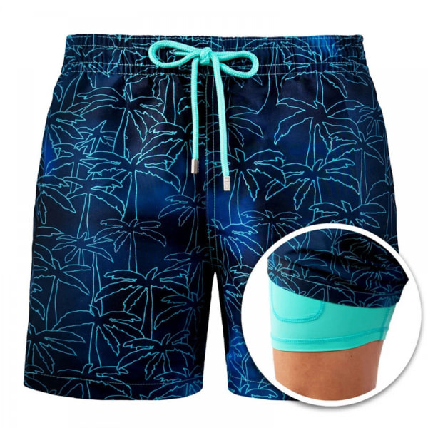 Badbyxor för män Simshorts Board Shorts Snabbtorkande Strandshorts-DK6004 zdq