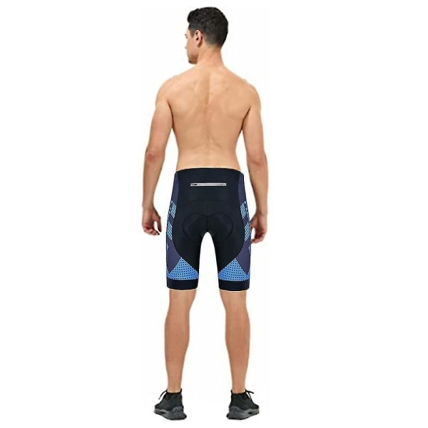 Cykelshorts til mænd 3d polstret med cykeltights Hurtigtørrende halvshorts L BLÅ zdq