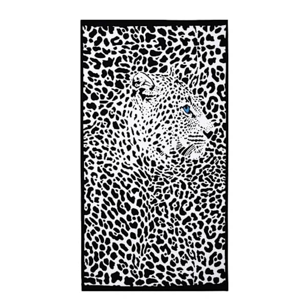 Strandhåndklæde til voksne Polyester Trykt Sandstrandhåndklæde (Panter) Multi 180*100CM Multi 180*100CM