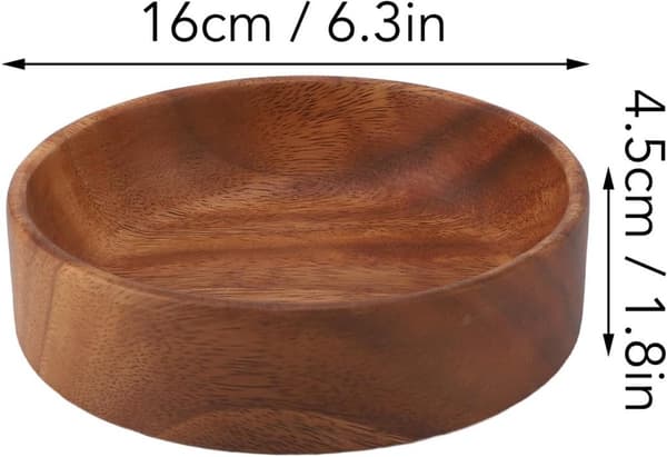 Small Round Wooden Bowl - Cozy Storage Solution for a Rustic Home Atmosphere