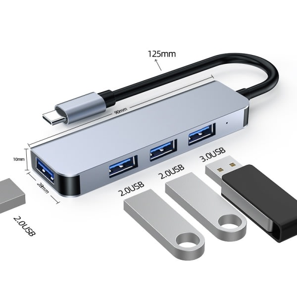 CDQ USB-hubb med 1 USB3.0-port och 3 USB2.0-portarCDQ