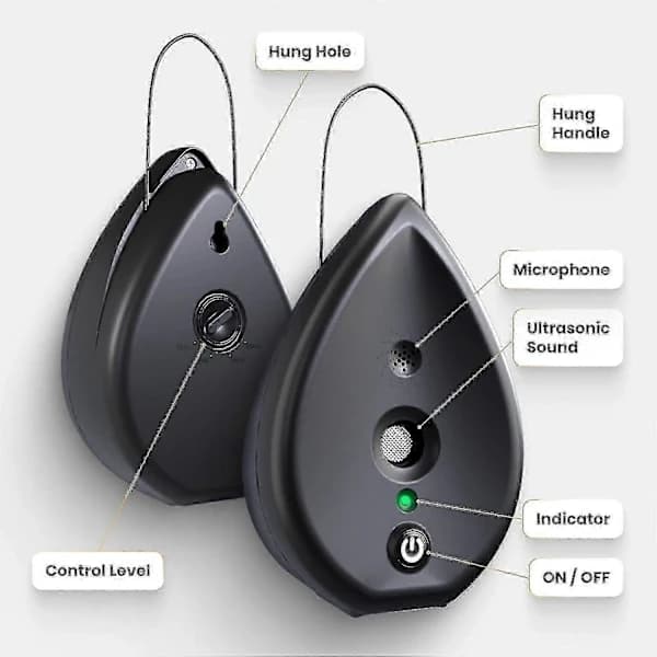 3-level Ultrasonic Bark Control - 23 Meter Range, Outdoor Dog Silencer