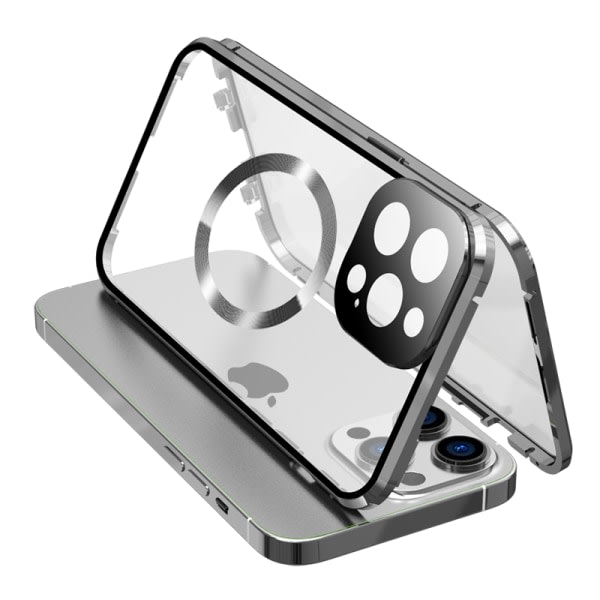 CDQ Dubbelsidigt spänne HD telefonfodral med linsskydd för iPhoneCDQ