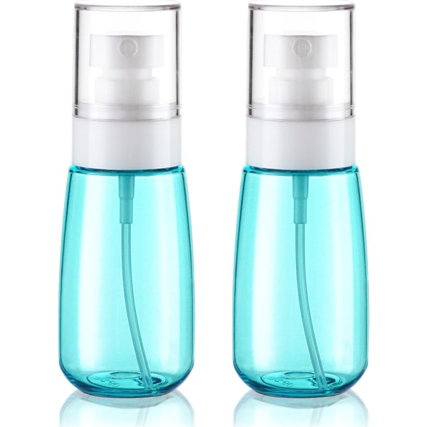 CDQ 60 ml tvåpack liten sprayflaska Resestorlek SprayflaskaTSA-godkänd spillresistent påfyllningsbar kosmetisk behållare för hårdoft (2 grön) Green
