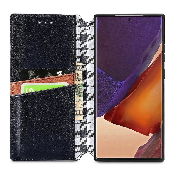 Etui til Samsung Galaxy Note 20 Ultra Flip Cover Plånbok Flip Cover Plånbok Magnetisk Skyddande Handytasche Etui Etui - Svart null ingen