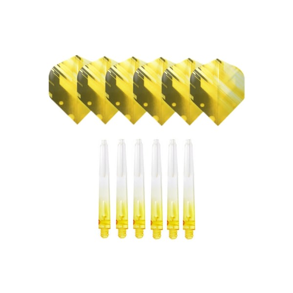 CDQ 45mm plast 2BA Dart skaft och snygga mönster Dart tillbehör Yellow