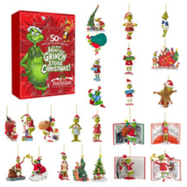 2023 Grinch Julekalender - 24 gaver med søde figurer Style 2