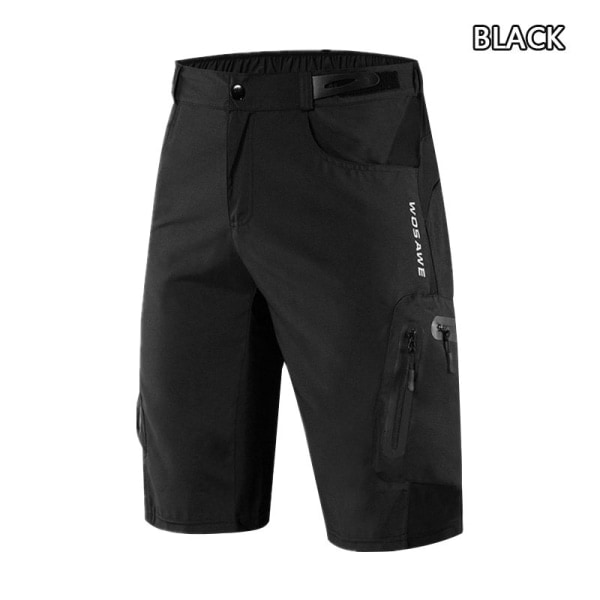 Nye sykkelshorts for menn Reflekterende MTB pustende løs passform Svart M zdq