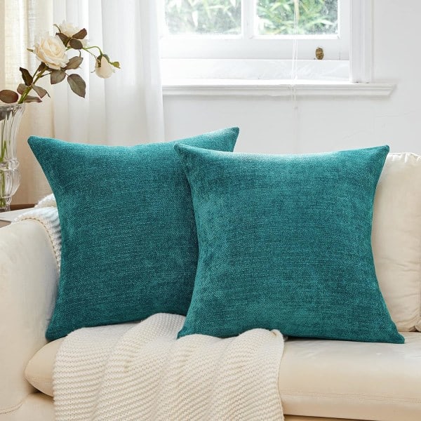 Kuddfodral 18x18 tum Set med 2 dekorativa kuddfodral Fyrkantigt case för soffa soffa Vardagsrum Farmhouse Heminredning