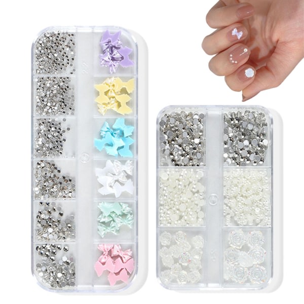 CDQ 2st Nail Art Pearls Nail Art Supplies Design Nageltillbehör