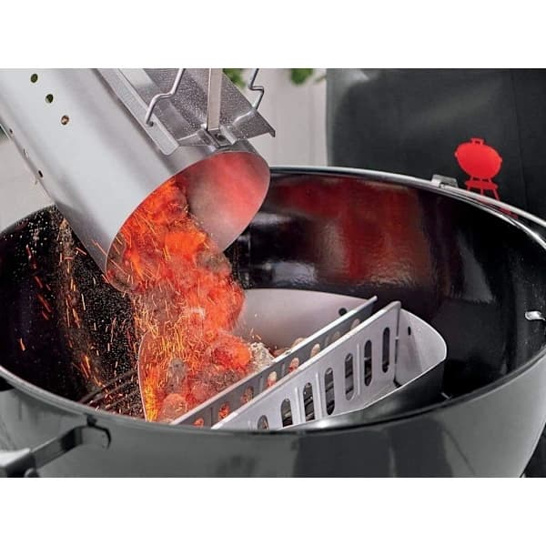 Kulkurve til Weber 7403 18 tommer og 26 tommer kuglegrill, varmebeholder i rustfrit stål, 2-pak