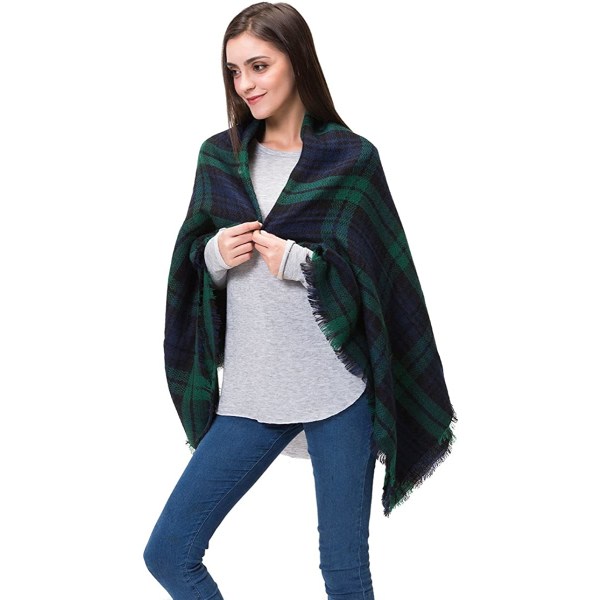 CDQ Kvinde Smuk Varm Tartan Filt Scarf Stor Ternet Wrap Sjal