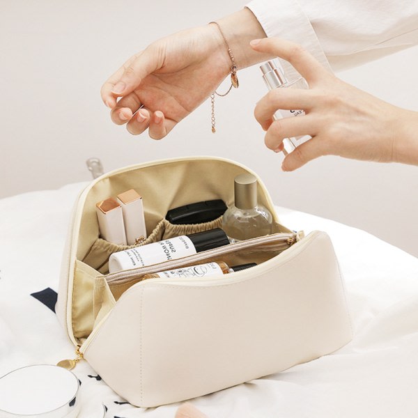 High-end bærebar kosmetisk väska med stor kapasitet for kvinner Love single glidelås - oppgradering