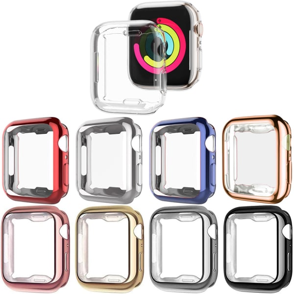 Full TPU-fodral Apple Watch 4/5/6/SE Skärmskydd 44mm Klar transparent Transparent