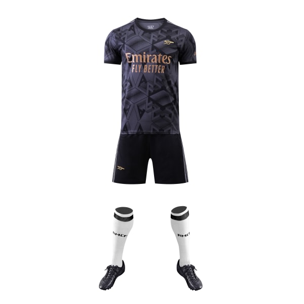 22-23 Arsenal musta Lasten Aikuisten Jersey Harjoitus Jersey Puku Saka NO.7 Aikuiset lapset Mukavuus uusin Odegaard NO.8 20