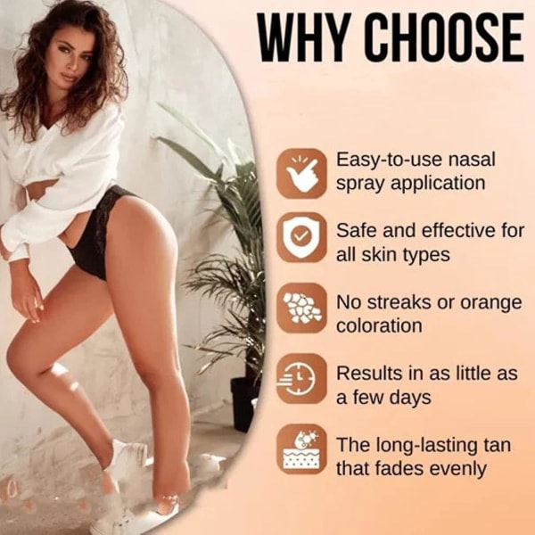 Tanning Næsespray, Tanning Sunless Spray, Deep Tanning Dry Spray 3 Stk