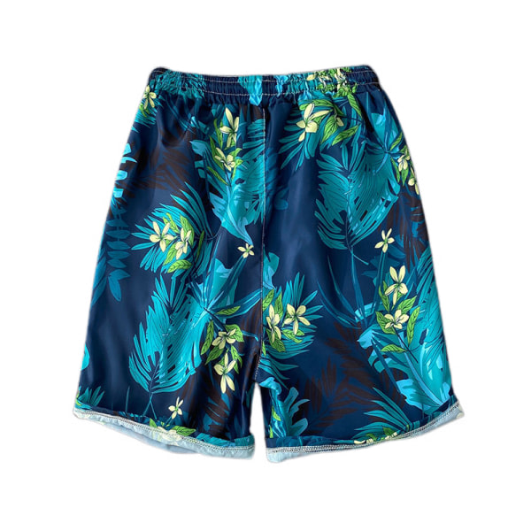 Flower Flat Front Casual Aloha Hawaiian Shorts-STK014 för män zdq