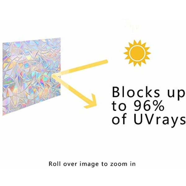 Anti-UV vindufilm 3D elektrostatisk regnbågseffekt vindufilm