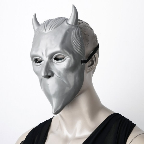 Halloween Ghost Mask Ghost Cosplay Dräkt Fest Rekvisita Grå Plast Skräck Mask zdq