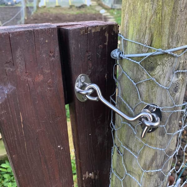 Vindkrog med skrueøje, 4 stk. sølv, kabinekrog til skydedør og vindue, rustbestandig