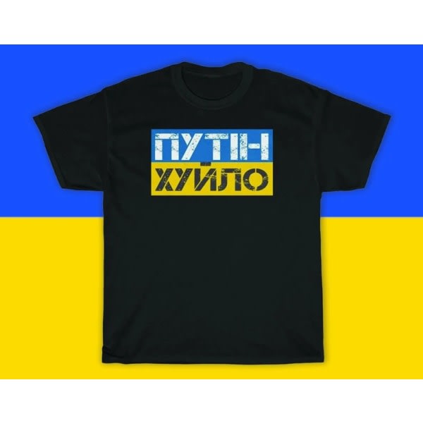 Stå med Ukraine V-hals T-shirt Stop War Support Ukrainians Tee zdq