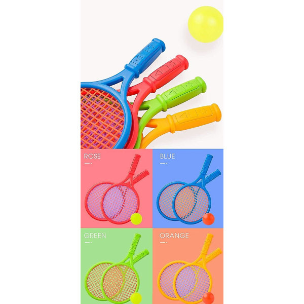 Tennisracket i plast Barnleksak Utomhussport Interaktiv strandleksaksett (blå)