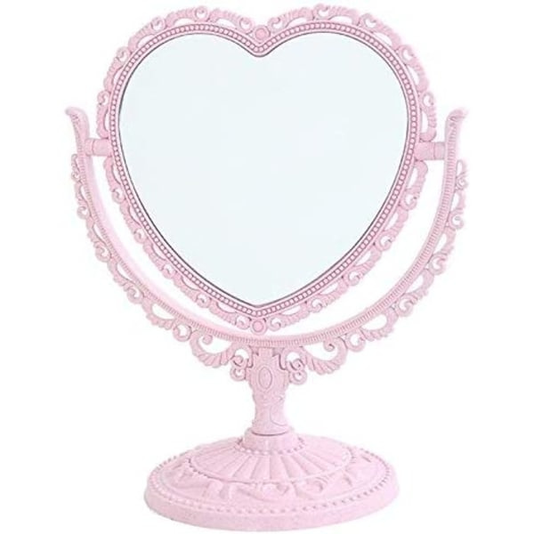 Hjerteformet spejl Bordplade Makeup spejl