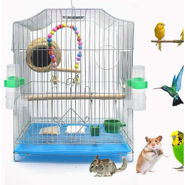 Fågelbur Vattenflaska, 2-pack Fåglar Automatiska Vattenautomater, Transparent Fågelvattendispenser, Automatisk Vattenautomat