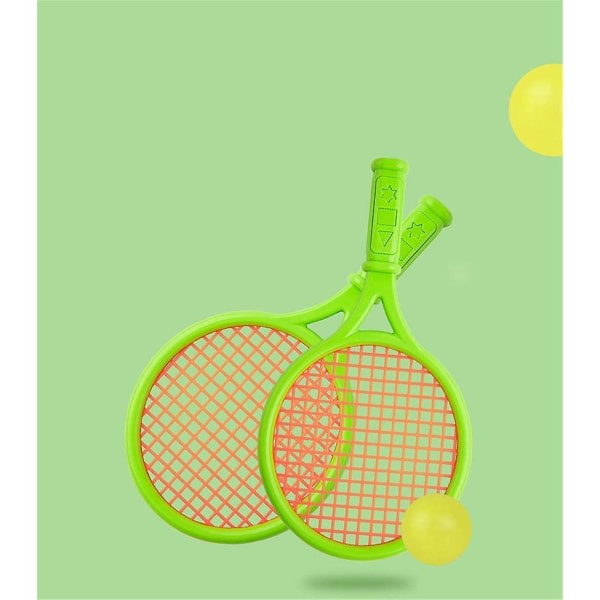 Tennisracket i plast Barnleksak Utomhussport Interaktiv strandleksaksæt (grøn)