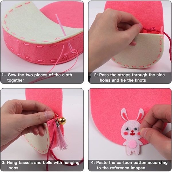 Sysats för barn (Rosa Kanin), DIY-sats för små flickor, icke-