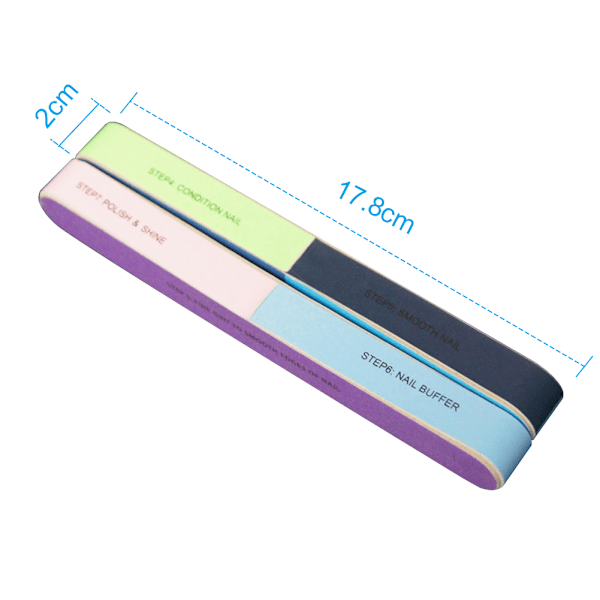 2-delt 7-vejs Neglefil & Buffer Blok, Multifarvet, Vaskbar