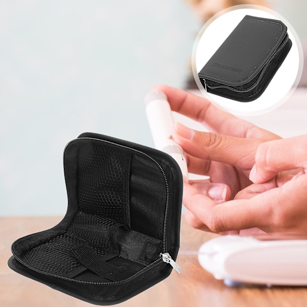 Bärbart Glukosmätarfodral Professionell Diabetesväska Diabetikertillbehör