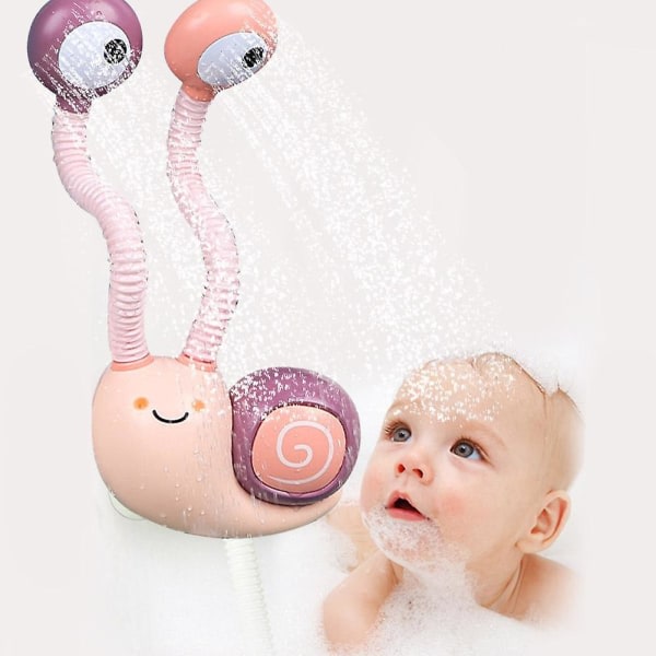 Elektrisk snigelmønster vannspray badleksaker for barn Babybadeværelse kopp vannspel null ingen