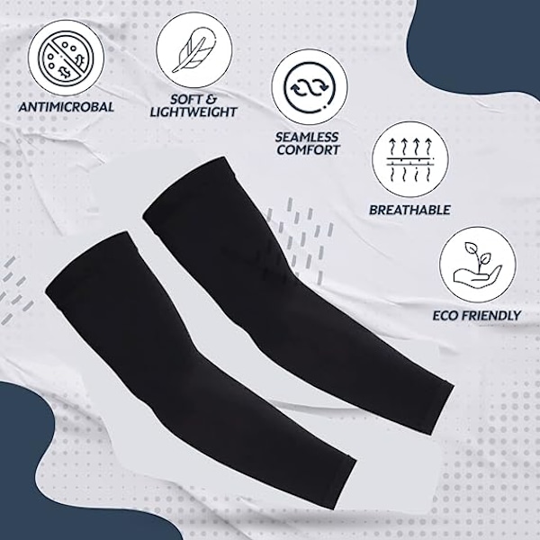 Arm Sleeves för män, kvinnor och ungdomar, solskydd kylande kompressionsärmar tatuering täckärmar för att täcka armen