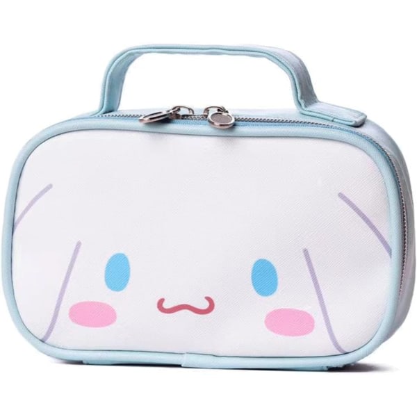 Kawaii Cinnamoroll-laukku, Cinnamoroll-meikkilaukku, Söpö sarjakuvakosmetiikkalaukku, Mini-matka-wc-laukku, Vedenpitävä uudelleenkäytettävä taide (sininen)