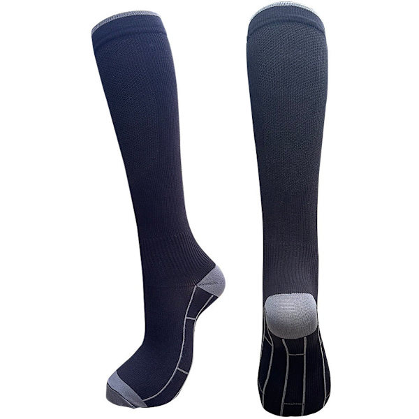 Compression Socks - Compression Socks Women Men - 3 Pairs - Black White Grey - Compression Socks for Running